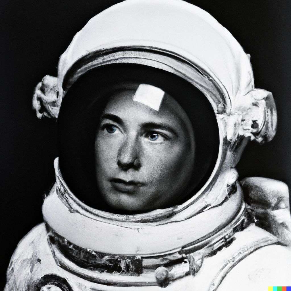 an astronaut, photograph taken by George Hurrell
